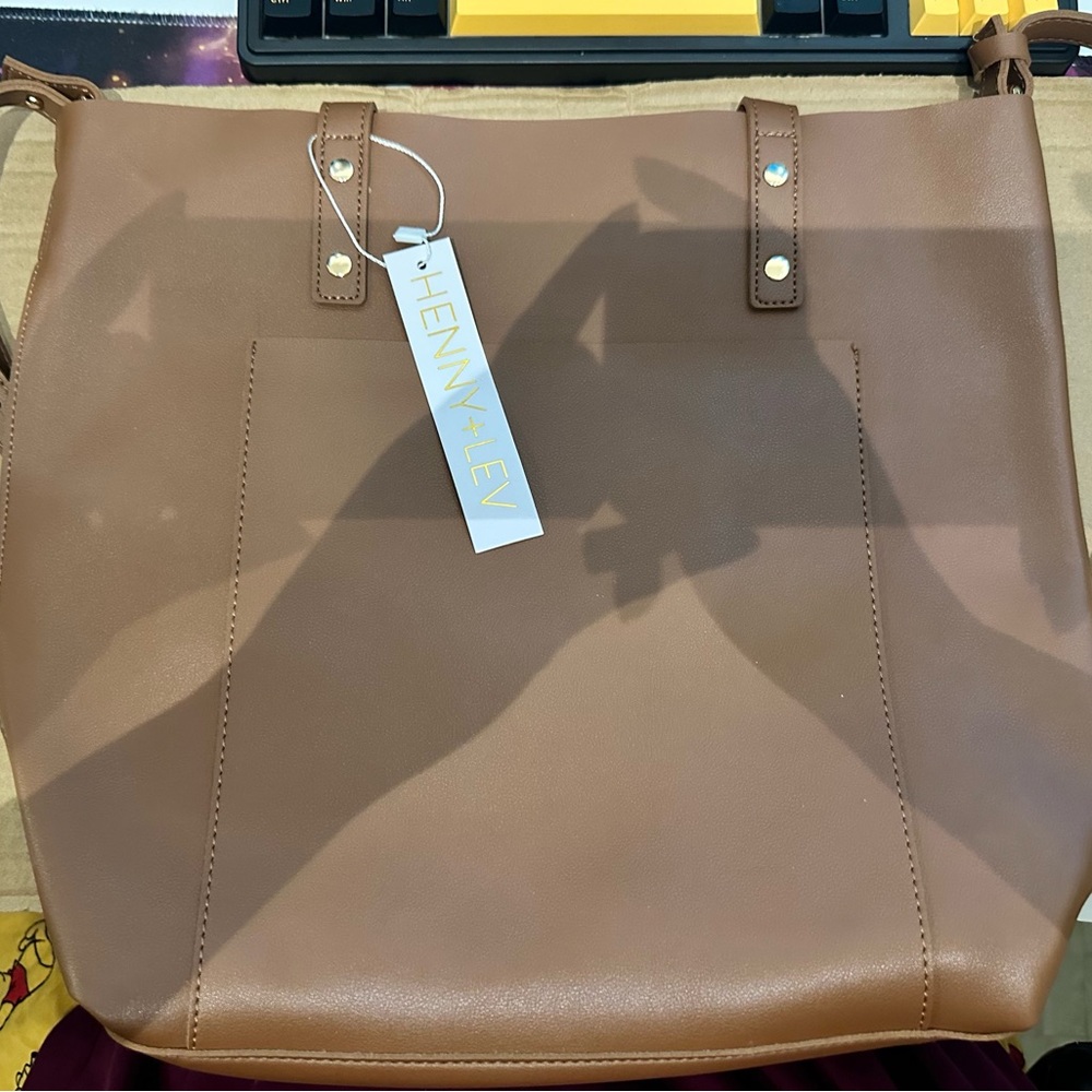 Henry + Lev Vegan Leather Tote Brand New